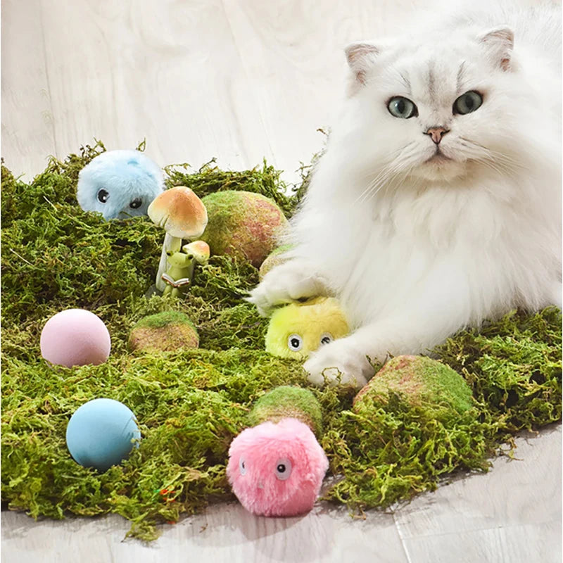 Smart Interactive Catnip Plushy Ball